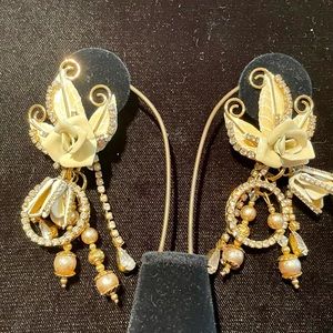 Lunch at the Ritz Vintage Passion Flower Earrings